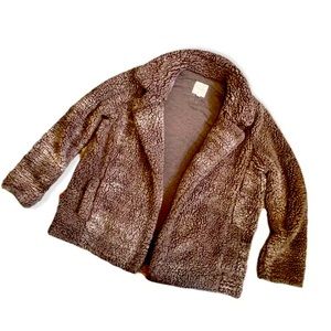 Thread & supply open front brown
Sherpa sweatshirt blazer jacket size large